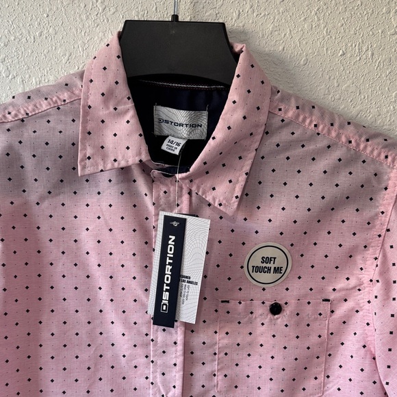 Men's Pink Polka Dot Shirt - Picture 2 of 3